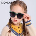 3-12 Years Kids Polarized Sunglasses Boys' Cool Girls Soft TPEE Frame Cat Eye Design Fashion Sun UV400 Protection Oval Glasses Moonlight Shines.