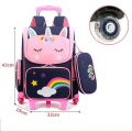 School Wheeled Backpack bag set for girls Trolley Bag with Wheels school Rolling Backpack Bags Kids Rolling Bacpack Trolley Bag.