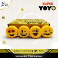 Exclusive spinning light Up Emoji YoYo Toy for Kids. 