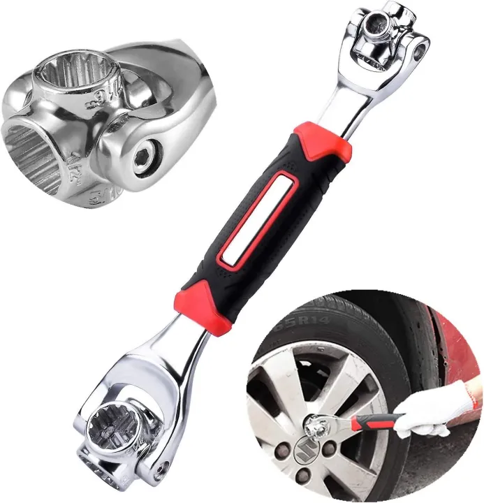 Universal Wrench 48 in 1 Socket Spanner Multifunction Tiger Wrench Tool with 360 Degree Rotating Head for Home DIY Car Repair