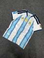 Argentina Baby Jersey 2026 World Cup – Kids Football Jersey Set – Premium 3-Star National Team Kit Half Sleeve Argentina Home Kit premium sticker print. 