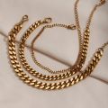 E.B.belle Tarnish Free Hypoallergenic 2.5mm 6mm 8mm Cuban Chain Gold Plated Anklets For Women Summer Beach Foot Bracelet Jewelry.