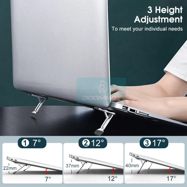 Doomhot%20Mini%20Laptop%20Stand%20Foldable%20Laptop%20Riser%20Adjustable%20Notebook%20Cooling%20Bracket%20Portable%20Keyboard%20Riser%20Alloy%20Invisible%20Desktop%20Notebook%20Holder%20Desk%20Laptop%20Stand%20-%20Image%203