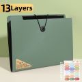 13 Layers A4 File Folder Storage Bag Test Paper Desktop Tool School Stationery Office Supplies.