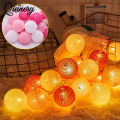 2m 10 Lamp Led Light String 6cm Diameter Cotton Ball Lights Interior Outdoor Decoration Night Lights For Children Room Party Wedding Garden.