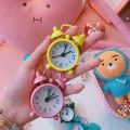 Nordic Mini Alarm Clock Creative Pointer Table Clock Round Bedside Clocks Best Desktop Decor. 