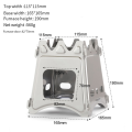 Titanium Wood Stove - Ultralight Folding Camping Burner. 