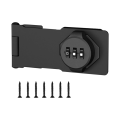 3-Digit Combination Lock Twist Knob Hasp Latch Lock For Cabinet Doors - With Password Code. 
