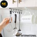 6 Hooks Metal Cup Holder, Coffee Mug Holder, Hanging Cabinet Mug Holder Easy tool less installation. 