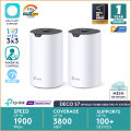 TP-Link Deco S7 AC1900 2 Pack Whole Home Mesh Wi-Fi System Smart Router 100 Device Capacity 1900 Mbps Dual-Band with Gigabit Ports.