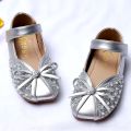 Children Leather Shoes Girl Princess Shoes Shiny Rhinestone Kids Shoes Baby Toddler Flats. 