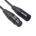 Black 5Pin XLR Male Plug to 5Pin XLR Female Audio Cable Adapter XK1075 5m. 