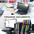 12Pcs Mesh Zipper Pouch Document Bag Plastic Zip File Folders, Letter Size/A4 Size for Office Supplies.