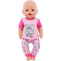 Pink Reborn Doll Clothes Shoes Suitcase Accessories Fit 18 Inch Girl American 43Cm Baby Newborn Doll Our Generation Girls Toys. 