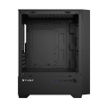 T-WOLF Phantom X4 Mini Tower Black (Tempered Glass Window) Micro-ATX Gaming Desktop Case with Standard PSU.