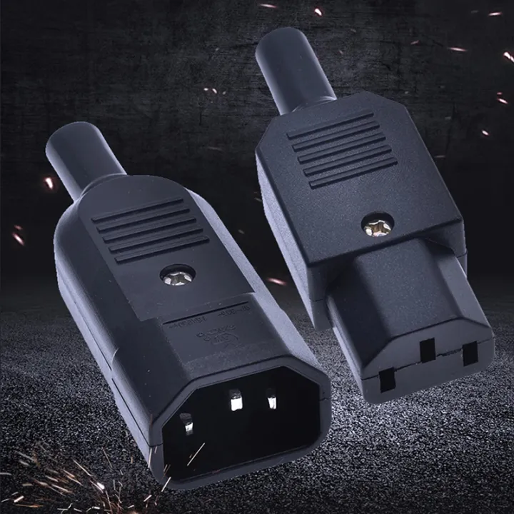 16A%20250V%20Black%20IEC%20Straight%20Cable%20Plug%20Connector%20C13%20C14%20Female%20Male%20Plug%20Rewirable%20Power%20Connector%203%20Pin%20AC%20Socket%20-%20Image%204