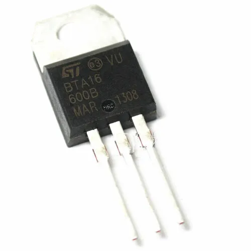 BTA16 TRIAC BTA16-600B 16A Thysitor 600V TRIAC Thysitor 3 Pin Leads BTA16 SCR Transistor THT Package TO-220 Transistors
