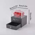 1set Hollow Zircon Love Necklace Female MOTHER'S Day Eternal Flower Artificial Flower Gift Box Jewelry Box.