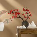 Artificial Plum Blossom Decorative Photo Props Faux Silk Flower Wedding Artificial Bouquet for Office. 