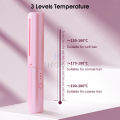 HEGRUS 2 in 1 Mini Straight Hair Comb Straightening Curling Brush Fast Heating Negative Ion Wireless Hair Straightener Gift Metal Ceramic Heating Element Styling Tools Women. 