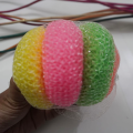 Kitchen Dish Washer Sponge_12pcs_Dishwasher/Majoni_Plastic Dish Washer Pad (Round)_Scrubber. 