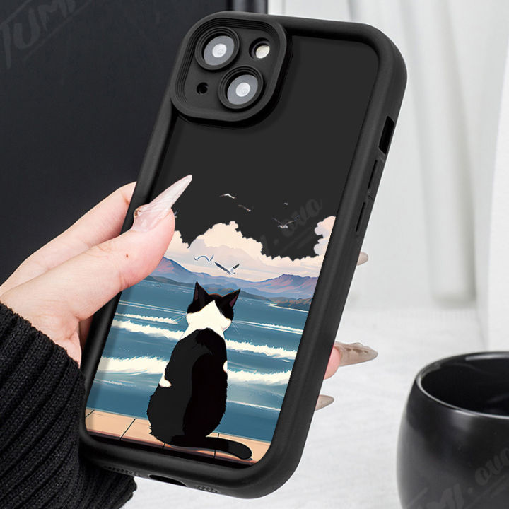 Cute%20Cat%20Watching%20the%20Sea%20Case%20for%20iPhone%2014%2015%20Pro%20Max%2013%2012%201happy1%20X%20XS%20XR%207%208%20Plus%20SE%202020%20Shockproof%20Silicone%20Protective%20Cover%20-%20Image%206
