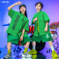 Boy Hip Hop Short Sleeved Shirt Street Dance Shorts Clothes Sets Girls Blouse Cargo Pants Child Summer Streetwear Kids Costumes Shapewear. 