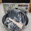 1pc Sokany Electric Skillet/boiling Pan Sk-2004, 1500w High Power, Quick Boiling, Strong Firepower, Easy Operations, Easy To Clean, Multifunctional, Transparent Cover, Non-stick Pan Design, Heat-resistant Handle.