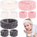 Face Wash Wristband Set Women's Headband Wristbands Absorbent Waterproof Wristbands Makeup Face Wash Hair Bands.