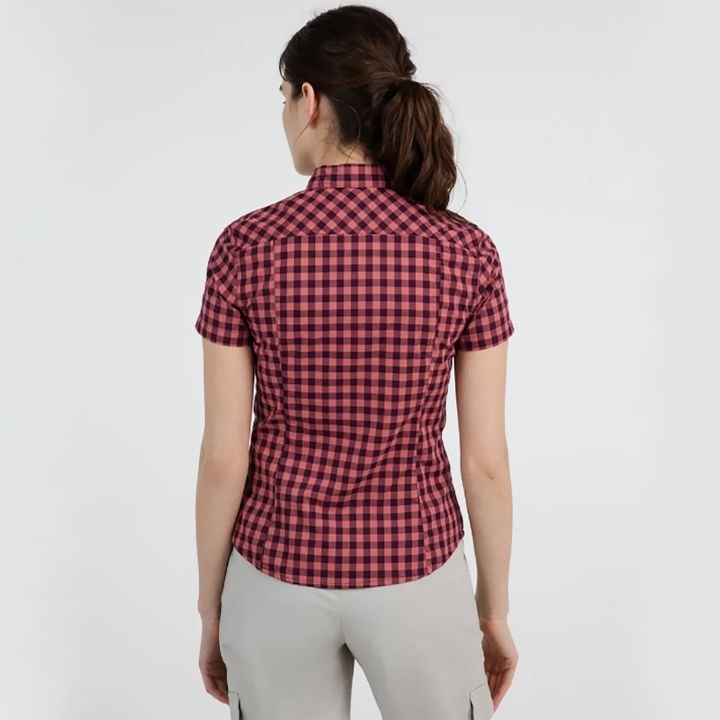 Red%20Check%20Short%20Sleeve%20Casual%20Shirt%20for%20Women%20(CT-11.3)%20-%20Image%203