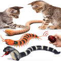 RC Remote Control Snake Toy For Cat Kitten Egg-shaped Controller Rattlesnake Interactive Snake Cat Teaser Play Toy Game Pet Kid. 