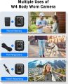 BOBLOV W4 Body Worn Camera 64GB 1080P Video Camera 950mAh Battery 5hours Video Mini Sport Camera with Head strap Layard. 