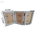 Folding Photo Frame Decorative Hinged Photo Frame for Entrance Desk Table Triple Fold. 