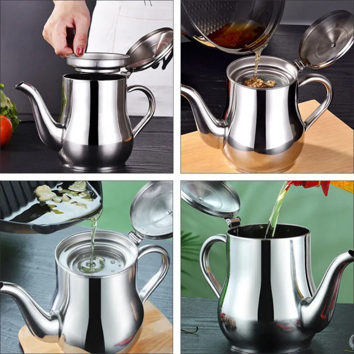 410ml%20Stainless%20Steel%20Oil%20Tank%20Large%20Capacity%20Oil%20Bottle%20Kitchen%20Oil%20Filter%20Pot%20Soy%20Sauce%20Vinegar%20Container%20Coffee%20Pot%20-%20Image%205