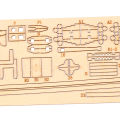 1:70 New Port Wooden Sailing Boat Model DIY Kit Ship Assembly Decoration Gift.
