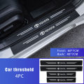4Pcs Car 3D Carbon Fiber Door Anti Scratch Car Door Threshold Strip Sticker Car Door Protective Vinyl Car Stickers for TOYOTA.