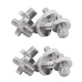 10 Pieces 1/4 Inch Male to 1/4 Inch Male Metal Threaded Screw Adapter Tripod Screw Converter.