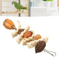 Parrot Chew Toy, Bird Gnawing Toy Natural Corn Leaf and Nut for Home Use. 