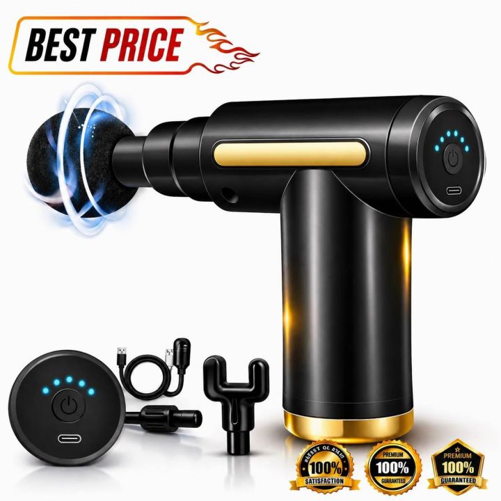 Mini Electric Massage Gun Portable Deep Tissue Massage Gun - Pain Relief USB Rechargeable Body Massager Message Gun Body Muscle Relief Massage Gun Fitness Portable Fascial Gun Deep Tissue Mini Massage Gun Message Gun Electric Message Gun
