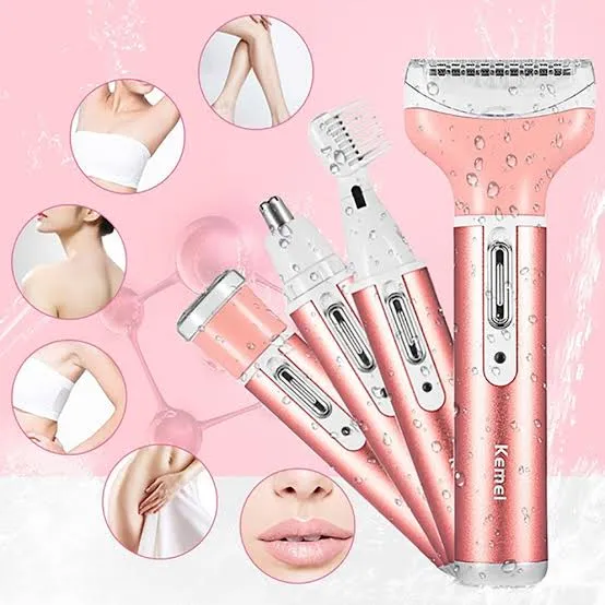 Kemei%20KM%20-%206637%20Multifunctional%204%20in%201%20Rechargeable%20Women%20Body%20Shaver%20Beard%20Eyebrow%20Nose%20Trimmer%20Set%20Female%20Electric%20Shaver%20-%20Image%208