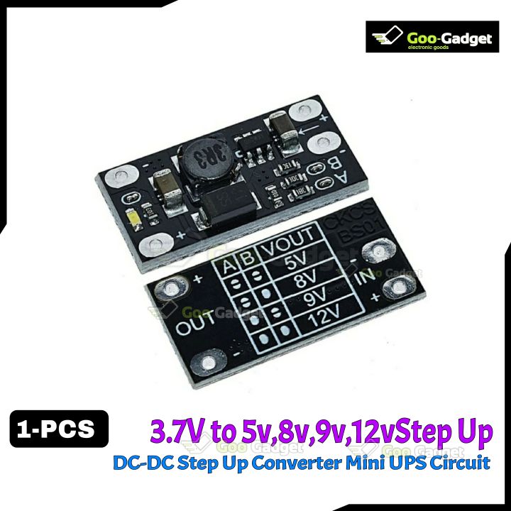DC-DC Step Up Converter Mini UPS Circuit 5V to Convert 9V 12vV Onu Router mini ups CCTV camera goo Gadget