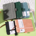 A7 Mini Color Notebook with Strap Pocket Small Horizontal Notebook Office Bookkeeping. 