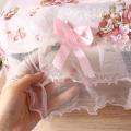 Pastoral Cover Bedside Cabinet Tablecloth Pink Flower Rectangular Table Cover Lace Table Cloths Decoration.