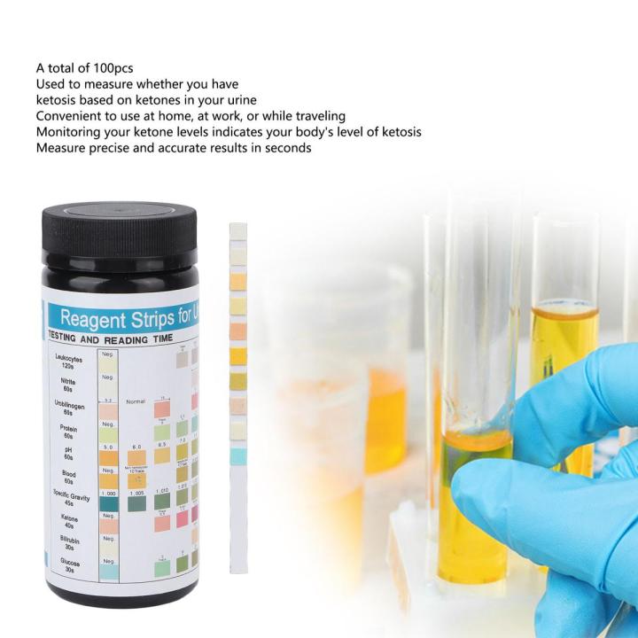 100pcs Ketone Urine Test Strips Accurate Fast Measurement Ketones Level Monitor Test Strip