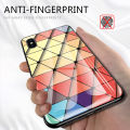Jizetin for Vivo V25 5G / V25E Glass Back Cover Decorative Pattern Glossy Tempered Glass Shockproof Soft Edge Phone Cases. 