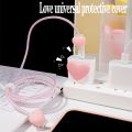 Love Set Cute Pattern Charger DIY for Android Charger Universal style data cable protector cover for Samsung Charger. 