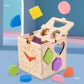 Shape matching teaching aids for early childhood education, geometric boxes, Montessori toys, thirteen hole shapes, cognitive building blocks, intelligence boxes.