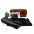full metal body and lens glass kacher exclusive high quality Ao sunglass for men ( Silver ).