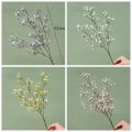 【Top Picks】 Flower Arrangement 3 Forks Artificial Gypsophila Flowers Handmade Realistic Babysbreath Bridal Bouquet Exquisite DIY Flower Mother's Day Gift. 