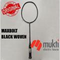 Korea Imported MAXBOLT BLACK WOVEN Unstrung Badminton Racket Bat. 